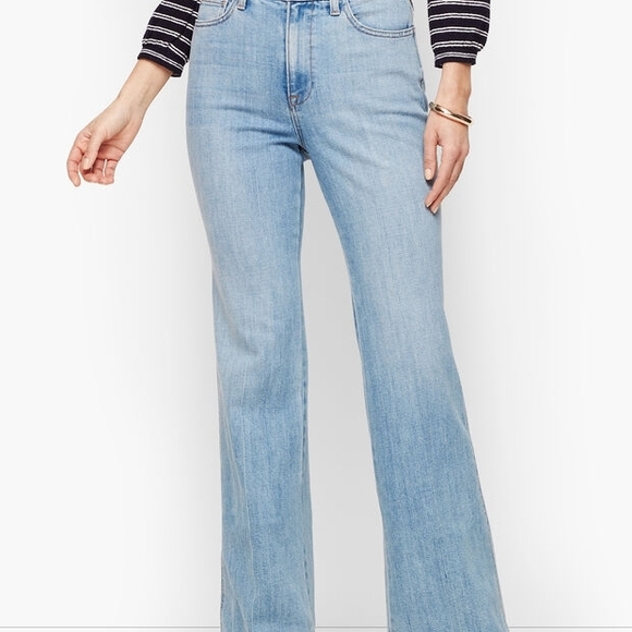 Talbots Daphne Wash High-Rise Flare Jeans - Picture 2 of 13